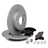 ZIMMERMANN Brake Discs + Pads for OPEL Astra G Zafira A with Rear ABS