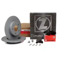 ZIMMERMANN Brake Discs + Pads for OPEL Astra G Zafira A with Rear ABS