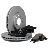 ZIMMERMANN Brake Discs + Brake Pads for OPEL Astra G Zafira A (Front)