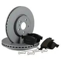 ZIMMERMANN Bremsscheiben + Bel&auml;ge f&uuml;r OPEL Astra K RPO J60/J79 vorne