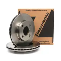 ZIMMERMANN Brake Disc Set for Audi 100 (C2, C3) and 80, 90 (B3) &ndash; Front