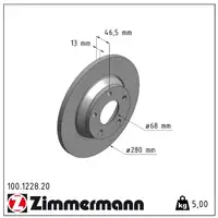 ZIMMERMANN Brake Disc Set for Audi A4 (8D B5) 1.6, 1.8, 1.9 TDI (Front)