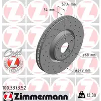 Zimmermann SPORT Bremsscheiben + Beläge + Wako AUDI A6 (C8) Q7 (4M) VW Touareg (CR7) vorne
