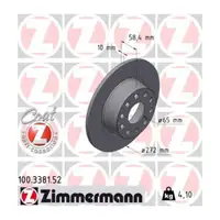 Zimmermann SPORT Bremsscheiben + Bremsbel&auml;ge f&uuml;r VW T-Roc (A11, D11) AUDI Q2 (GA) hinten