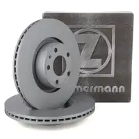 ZIMMERMANN Bremsscheiben Satz f&uuml;r AUDI A6 C6 2.4-3.2 FSI 2.0-3.0 TDI PR-1LT vorne