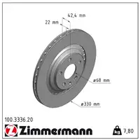 ZIMMERMANN Bremsscheiben f&uuml;r AUDI S6 4F C6 + A6 Allroad C6 PR-1KW hinten
