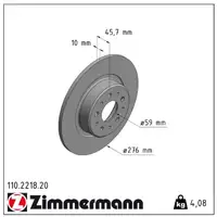 ZIMMERMANN Bremsscheiben + Bremsbel&auml;ge f&uuml;r ALFA ROMEO 147 156 932_ GT 937_ hinten