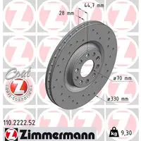 Zimmermann SPORT Brake Disc Set for ALFA ROMEO Giulia 952_ 2.0 Q4 280 hp (front)