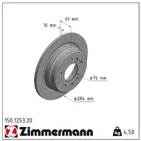 ZIMMERMANN Bremsscheiben + Bel&auml;ge f&uuml;r BMW 5er E28 520i-M5 524d 6er E24 628i-M635CSi hinten