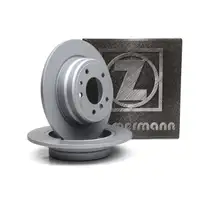 ZIMMERMANN Brake Disc Set for BMW 5 Series E34 318i&ndash;M5 524td 525td/tds (Rear)