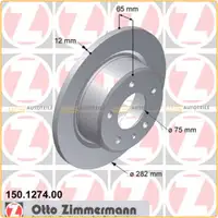 ZIMMERMANN Brake Discs + Brake Pads for BMW 3 Series E30 M3 2.3 2.5 195&ndash;238 hp (rear)