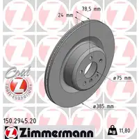 ZIMMERMANN Brake Discs + Pads Sensor for BMW X5 F15 X6 with M Performance Rear Brakes