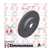 Zimmermann FORMULA F Brake Disc Set for BMW 5 Series G30, G31; 6 Series G32; 7 Series G11, G12 (Rear)