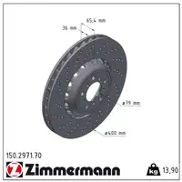 Zimmermann FORMULA Z Brake Discs + Brake Pads + Sensor for BMW 2 Series F87 M2 19-inch Front