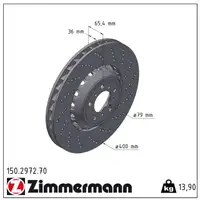 Zimmermann FORMULA Z Brake Disc Set for BMW 2 Series F87 M2/Competition/CS 19-inch Front