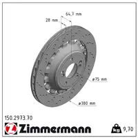 Zimmermann FORMULA Z Brake Disc Set for BMW 2 Series F87 M2 / Competition / CS (Rear)