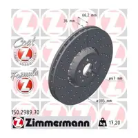 Zimmermann FORMULA Z Bremsscheiben Satz f&uuml;r BMW X3M F97 X4M F98 X5M F95 X6M F96 vorne
