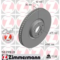 ZIMMERMANN Brake Discs + Pads + Sensor for BMW X5 E70, F15, X6 E71, E72 50i, M50d (Front)