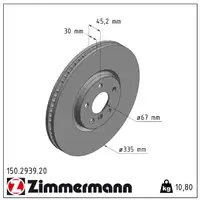 ZIMMERMANN Brake Discs + Pads + Sensor for MINI F56 F57 John Cooper Works 231 hp (front)