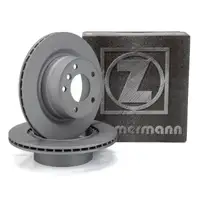 ZIMMERMANN Brake Disc Set for BMW 1 Series E88 E82 118-125i 118d 120d (Rear)
