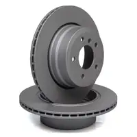 ZIMMERMANN Brake Discs + Pads + Wako for BMW 5 Series 525xi, 530xi, 525xd, 530xd, xDrive (Rear)