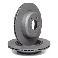 ZIMMERMANN Brake Discs + Pads + Sensor for BMW 5 Series F10 Sedan 520-530i 518-525d (Rear)