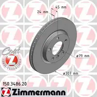 ZIMMERMANN Bremsscheiben + Bel&auml;ge + Wako f&uuml;r MINI R60 R61 Cooper S/Works vorne