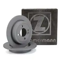 ZIMMERMANN Brake Disc Set for MINI R50, R53, R56, R57, One, and Cooper Works (Rear)