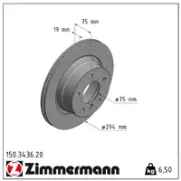 ZIMMERMANN Bremsscheiben Satz &Oslash; 294mm f&uuml;r BMW Z4 E85 E86 2.5si 3.0i 3.0si hinten