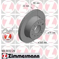 ZIMMERMANN Brake Discs for FIAT Ducato 2.3 D, CITROEN Jumper, and PEUGEOT Boxer 2.0 HDi (Rear)