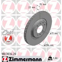 ZIMMERMANN Brake Discs + Pads for PSA Jumpy 3 Expert Traveller and OPEL Vivaro C (Rear)
