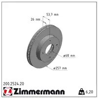 ZIMMERMANN Bremsscheiben Satz f&uuml;r Nissan NV200 1.6 16V 1.5dCi ab 02.2010 vorne
