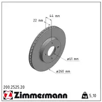 ZIMMERMANN Brake Discs for NISSAN MICRA IV (K13) NOTE (E12) 1.2 1.5dCi (Front)