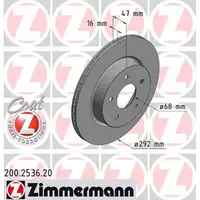 ZIMMERMANN Brake Disc Set for NISSAN X-Trail T32 1.6DIG-T 1.6dCi (Rear)