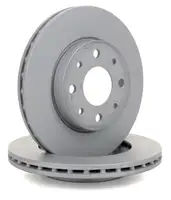 ZIMMERMANN Bremsscheiben + Bel&auml;ge + Wako f&uuml;r FIAT 500 1.3 D Multijet FORD 1.3 TDCi vorne