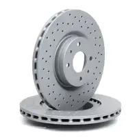 ZIMMERMANN Brake Discs + Brake Pads + Wako for ABARTH 500/C 595/695 (front)