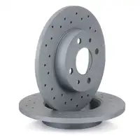 ZIMMERMANN Brake Discs + Pads + Wako for ABARTH 500/C 595/695 (Rear)