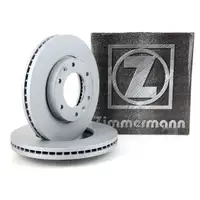 ZIMMERMANN Brake Disc Set for Hyundai H-1 Starex Cargo Travel 2.5CRDi (Front)