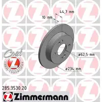 ZIMMERMANN Brake Discs for HYUNDAI i10 (BA, IA) 1.0 + 1.0 LPG + 1.2 (Rear)