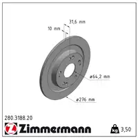 ZIMMERMANN Brake Discs + Brake Pads for HONDA Civic 9 FK FB 1.4, 1.8, 1.6/2.2 D (Rear)
