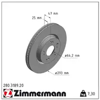 ZIMMERMANN Bremsscheiben + Bremsbel&auml;ge f&uuml;r HONDA Civic 9 FK 1.4 1.8 1.6/2.2 D Zoll vorne