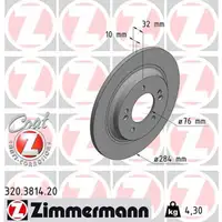 ZIMMERMANN Bremsscheiben + Bremsbel&auml;ge f&uuml;r HYUNDAI i30 PD KIA CeeD CD Optima JF hinten