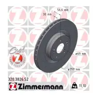 Zimmermann SPORT Brake Disc Set for KIA Stinger (CK) 3.3 T-GDI 364/366/370 hp (front)