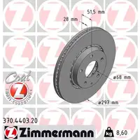 ZIMMERMANN Brake Discs for MAZDA CX-5 (KE, GH) from VIN + CX-5 (KF) (front)