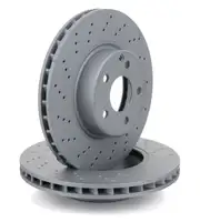 ZIMMERMANN Brake Disc Set for Mercedes SL R230 350 500 (245&ndash;388 hp) &ndash; Front