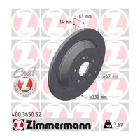 Zimmermann SPORT Brake Disc Set for Mercedes M-Class W164, R-Class W251, and V251 (Rear)
