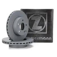 ZIMMERMANN Brake Disc Set for MERCEDES C-Class W204 C180 and C180/200CDI (Front)