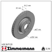 ZIMMERMANN Brake Discs + Pads + Wako for MERCEDES W211 S211 E500 E420CDI (front)