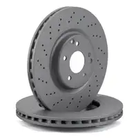 ZIMMERMANN Brake Disc Set for MERCEDES W203 C209 A209 R171 with Sport Package (Front)