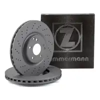 ZIMMERMANN Brake Disc Set for MERCEDES W203 C209 A209 R171 with Sport Package (Front)